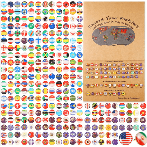 291 Punaises Drapeaux â Marquez Chaque Pays sur Votre Carte - Wood Work