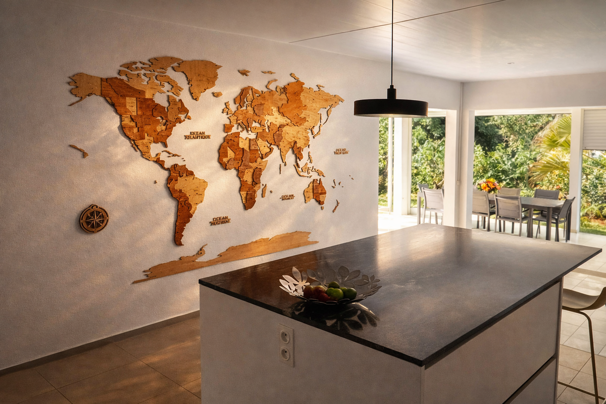 Idée décoration voyage dans un salon