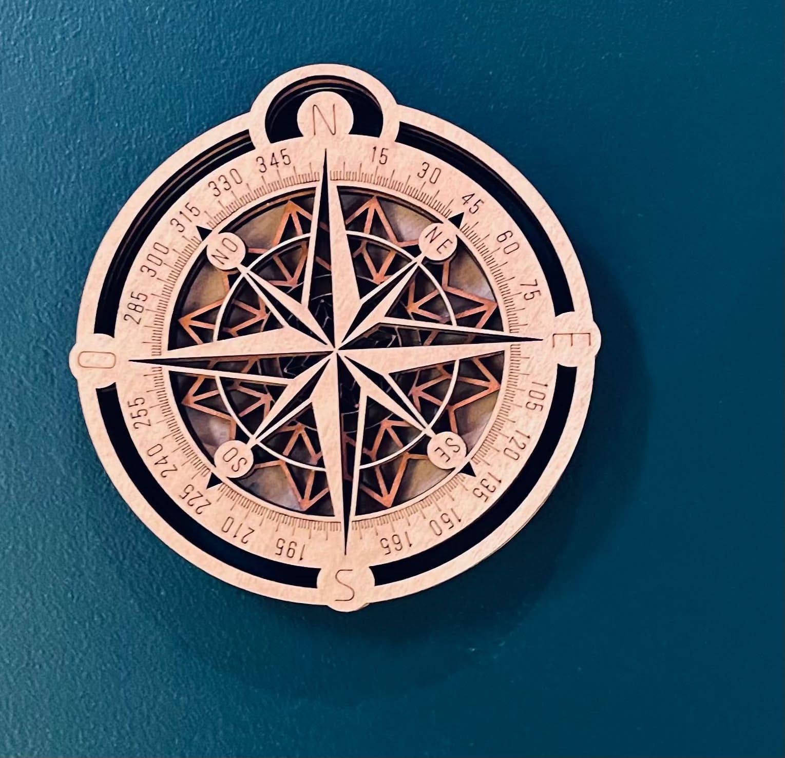 Carte Murale en Bois de la Sardaigne -  Wood Work