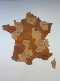 Carte Murale en Bois de la France - Wood Work