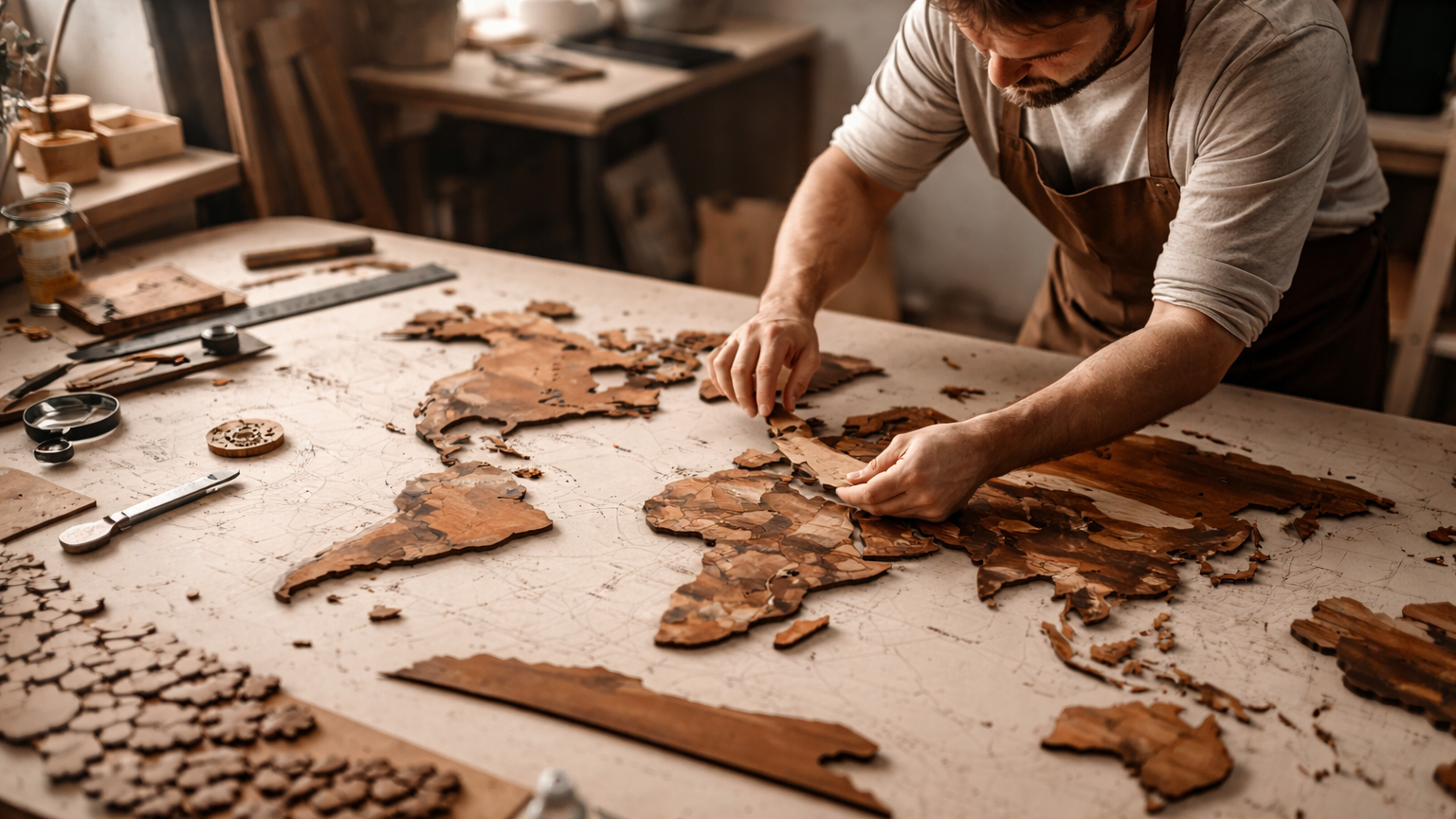 Le bois, travaillé avec précision.