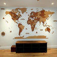 Carte du Monde 3D en Bois – Décoration Premium Française